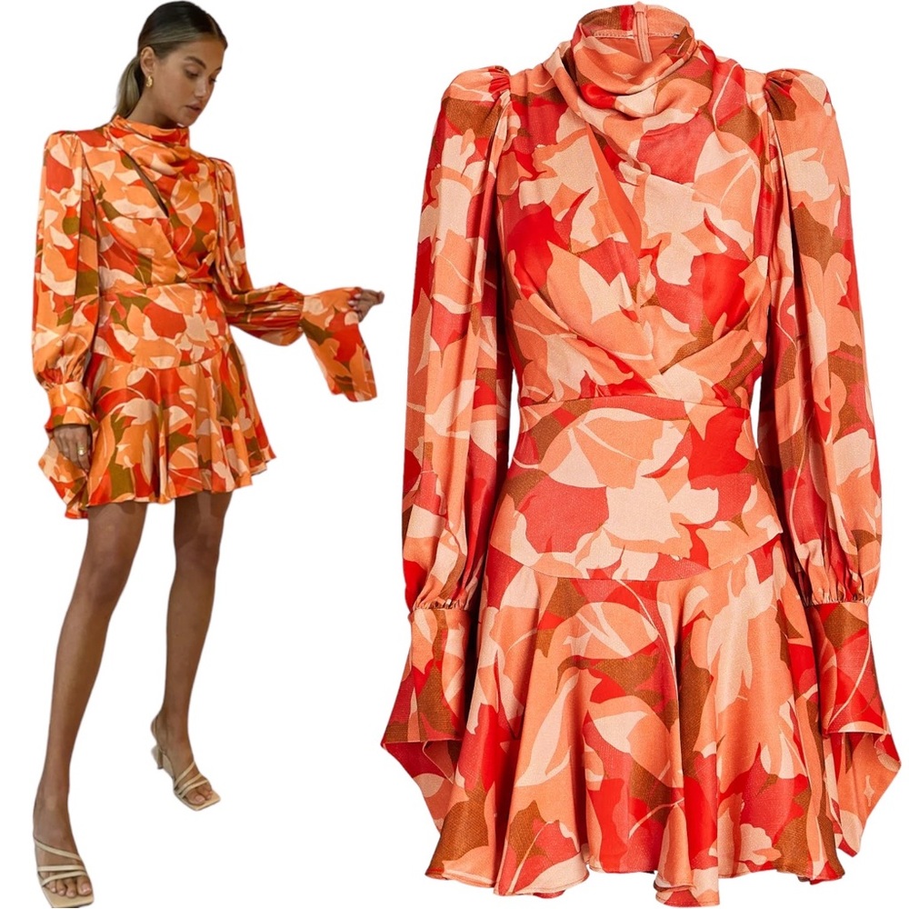 Acler Dunleer Dress In Amber Bloom